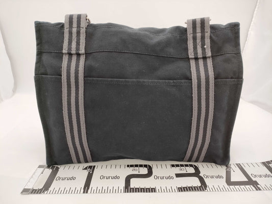 HERMES Fool to Basas MM Canvas Shoulder Bag Black Bag