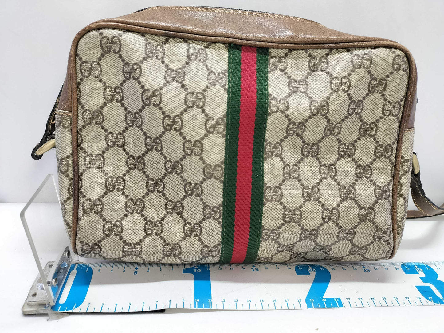 GUCCI GG Supreme Gucci Sherry Line GG Supreme Shoulder Bag 010/378 Brown Shoulder Bag