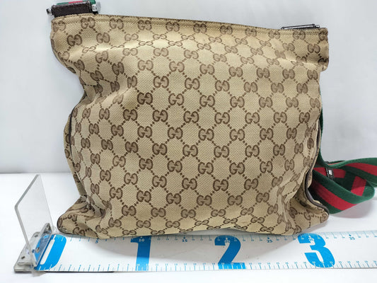 GUCCI GG Canvas Gucci Sherry Line GG Canvas Shoulder Bag 169937 492715 Brown Shoulder Bag