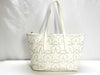 JIMMY CHOO Leather Tote Bag White Tote Bag