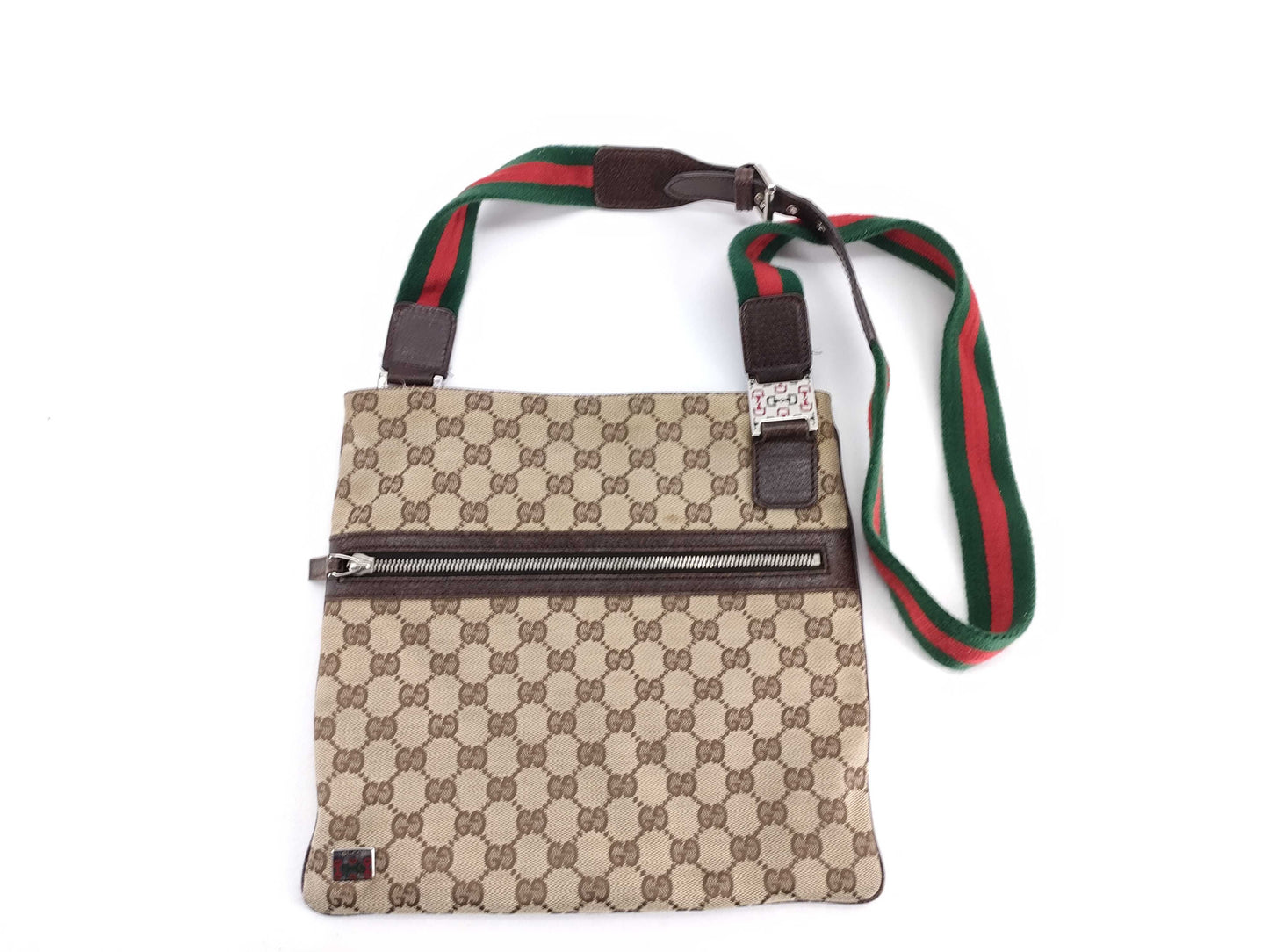 GUCCI GG Canvas Gucci Sherry Line GG Canvas Shoulder Bag 145809 214397 Brown Shoulder Bag