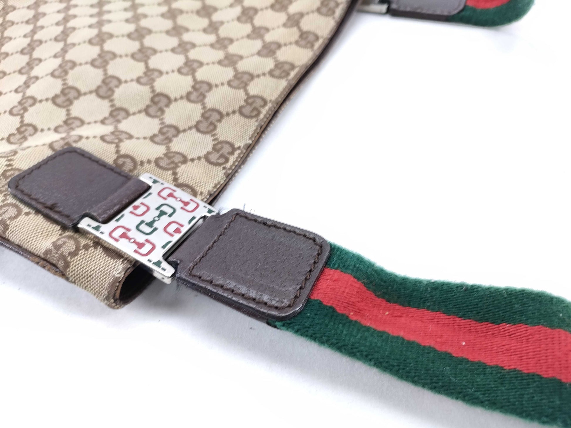 GUCCI GG Canvas Gucci Sherry Line GG Canvas Shoulder Bag 145809 214397 Brown Shoulder Bag