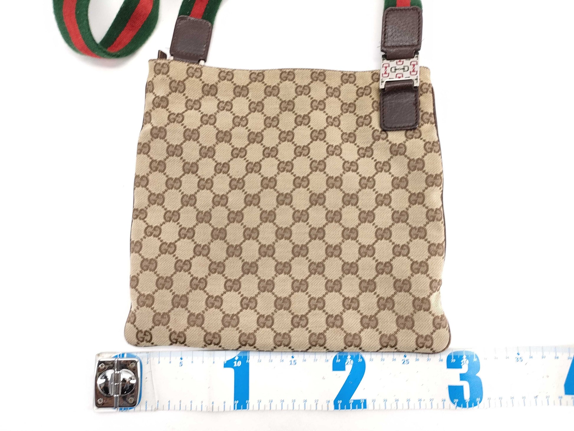 GUCCI GG Canvas Gucci Sherry Line GG Canvas Shoulder Bag 145809 214397 Brown Shoulder Bag