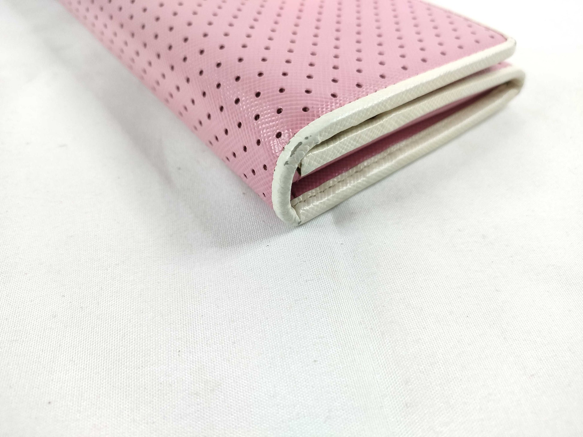 PRADA Leather Long Wallet Pink Wallet