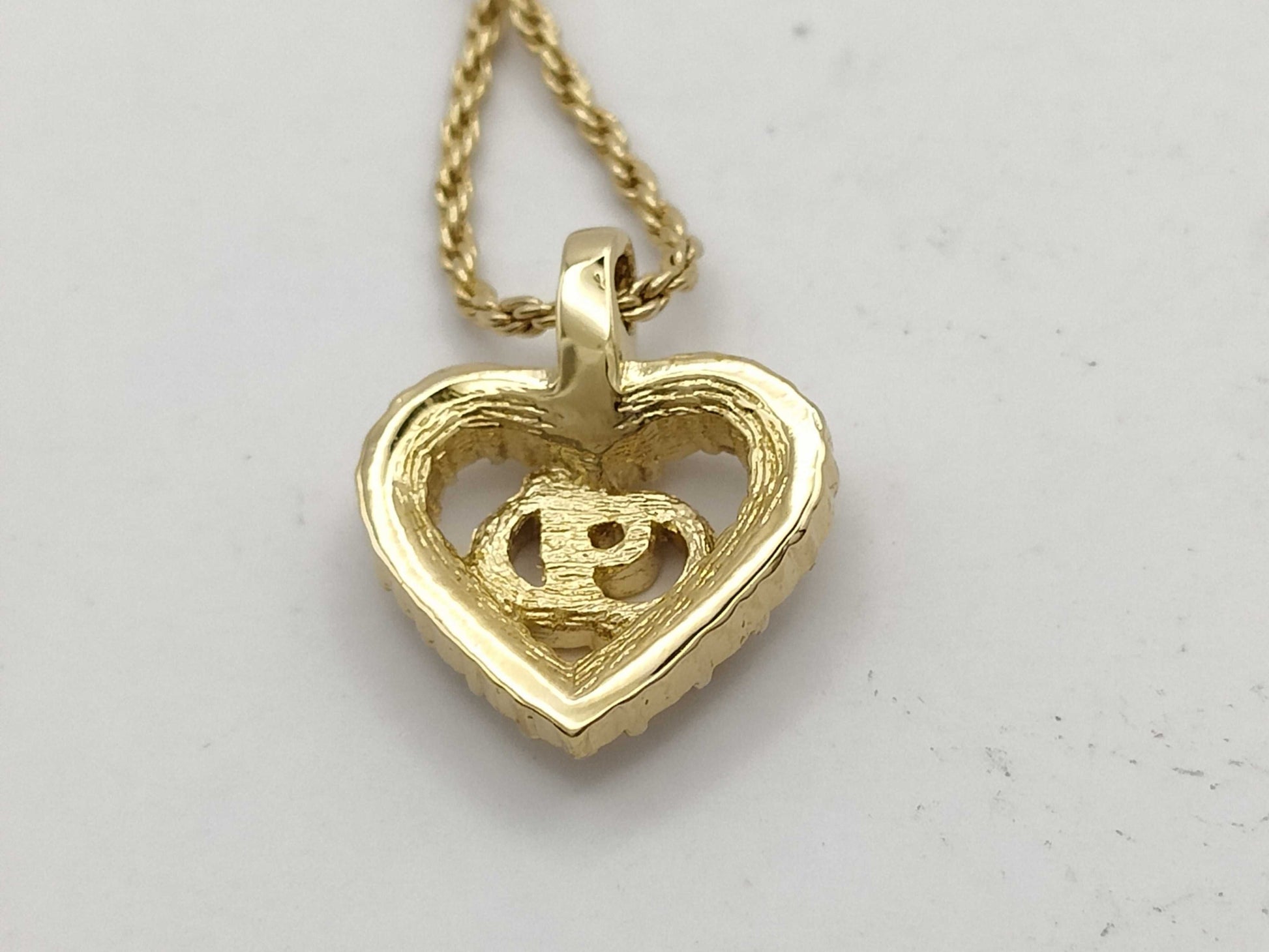 Dior Christian Dior Heart Necklace GP Gold Necklace
