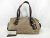 PRADA Canvas x Leather Handbag BR3461 Brown x Beige Handbag