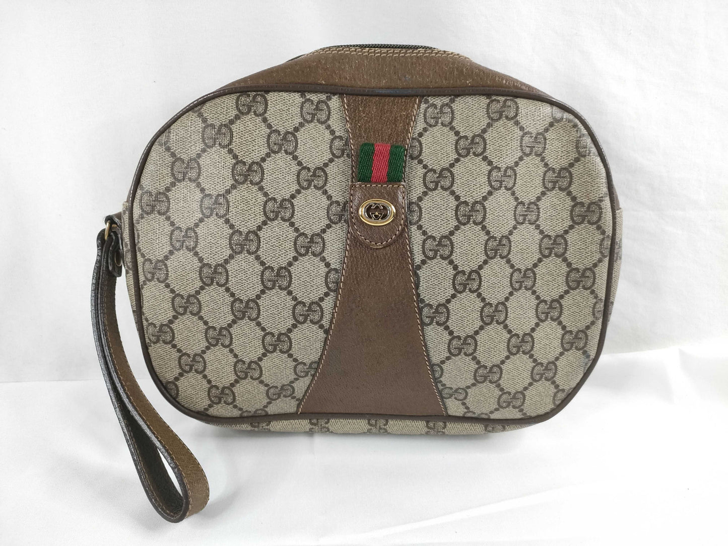 GUCCI GG Supreme Gucci Sherry Line GG Supreme Second Bag 89/01/034 Brown Second Bag