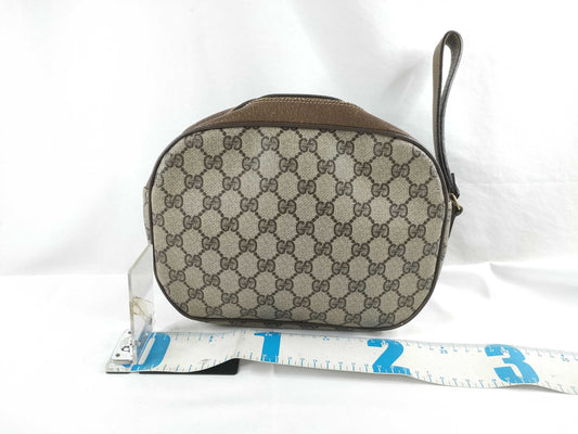GUCCI GG Supreme Gucci Sherry Line GG Supreme Second Bag 89/01/034 Brown Second Bag