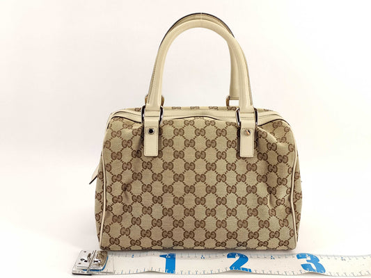 GUCCI GG Canvas Gucci GG Canvas Handbag 153026 496393 Beige Boston Bag