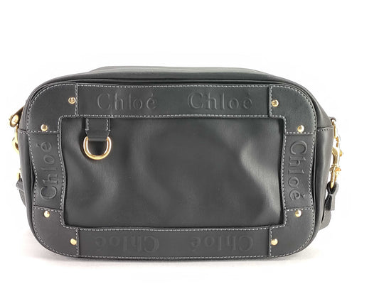Chloe Chloe Eden Leather Shoulder Bag 01-11-62 Black Shoulder Bag