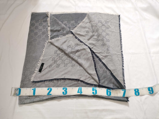 GUCCI GG Gucci GG Pattern Cotton Scarf Navy Other Accessories