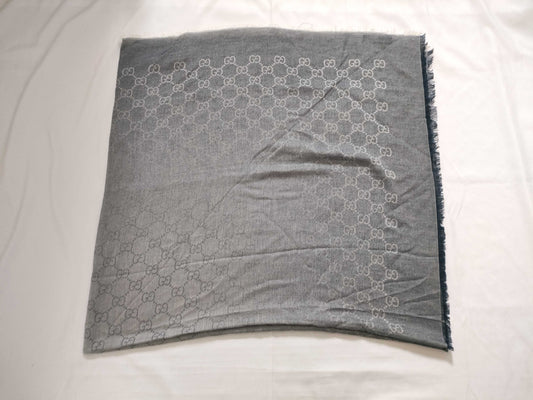 GUCCI GG Gucci GG Pattern Cotton Scarf Navy Other Accessories