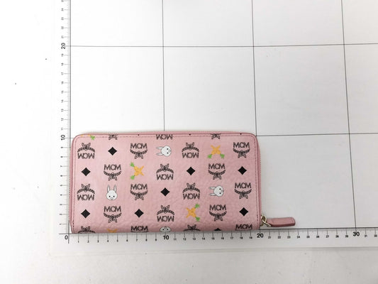 MCM MCM Visetos Leather Long Wallet Pink Wallet