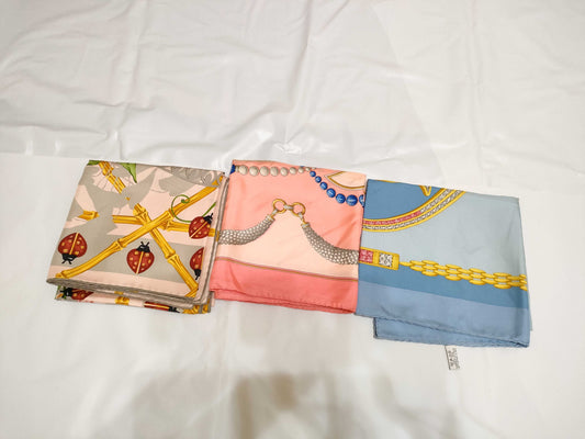 Cartier Silk Scarf 3 Pieces Summary Scarf
