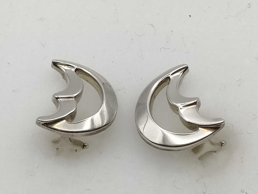 Tiffany&Co. Crescent Moon Earrings SV925 Silver Earrings