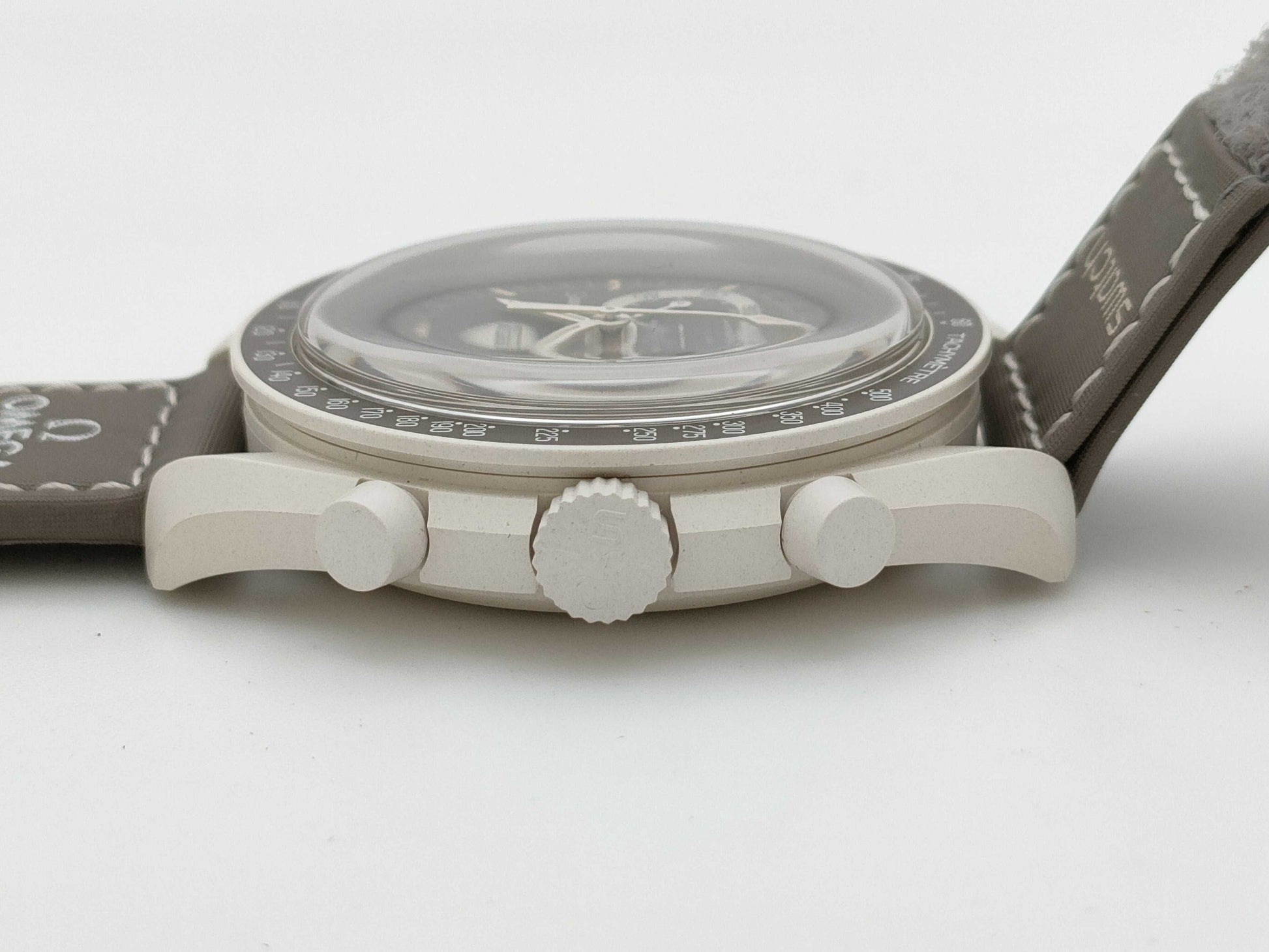 OMEGA Swatch Speedmaster Moonwatch SO33T103 Grey Dial Men's Watch