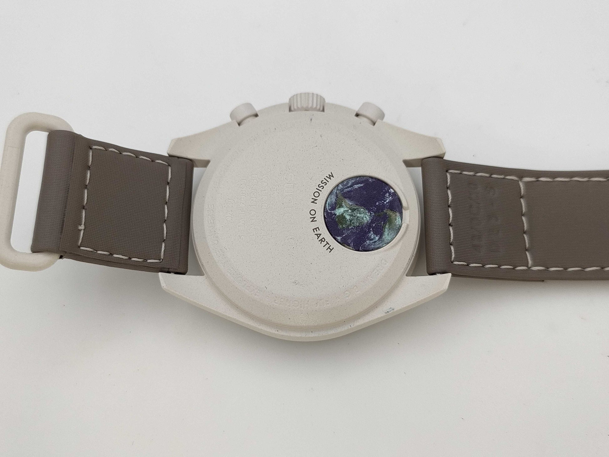 OMEGA Swatch Speedmaster Moonwatch SO33T103 Grey Dial Men's Watch