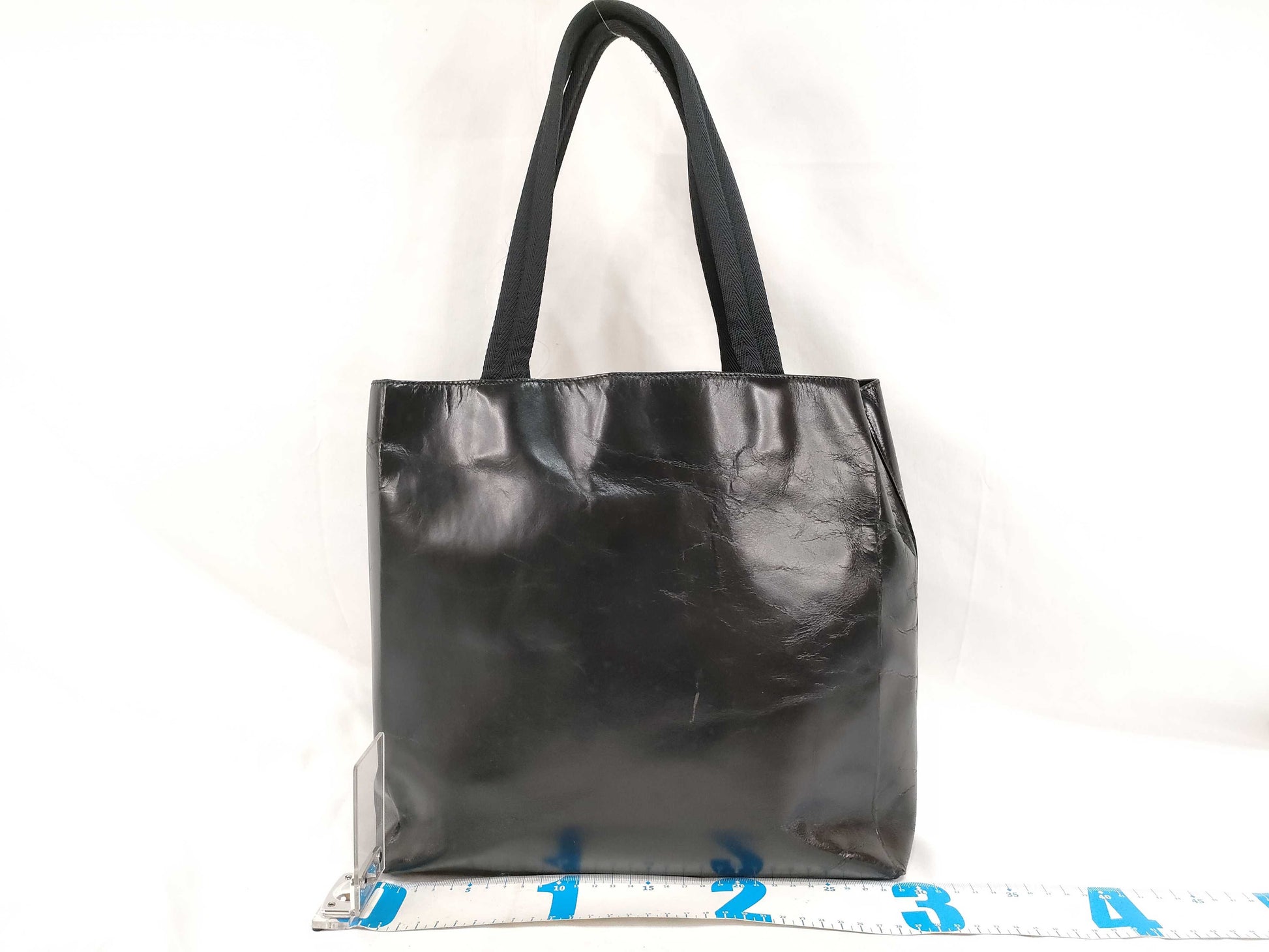 PRADA Leather Tote Bag Black Tote Bag