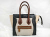 CELINE Leather x Canvas Handbag Brown Handbag