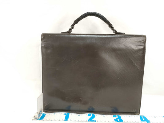 BOTTEGA VENETA Intrecciato Intrecciato Intrecciato Leather Business Bag Dark Brown Business Bag