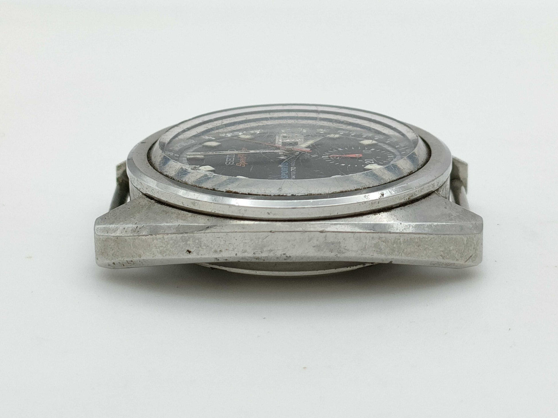 SEIKO Speed Timer 6139-6010 011685 Automatic Black Dial Immovable Current Men's Watch