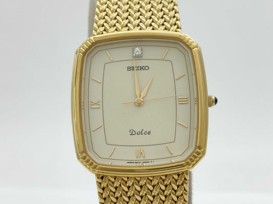 SEIKO 5E31-5A90 0N6507 Quartz Ivory Dial Immobility No Guaranteed Operation Women's Watch