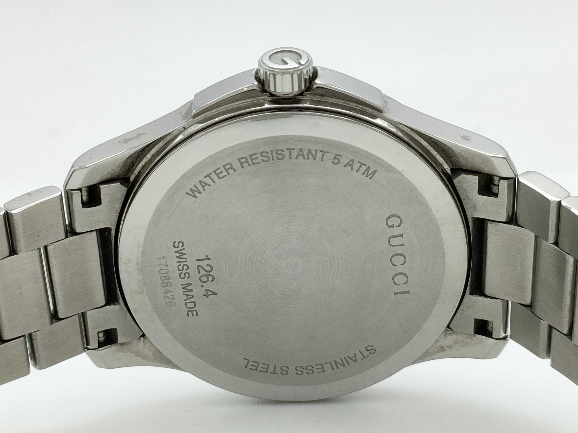 GUCCI 126.4 17088426 Quartz Silver Dial Men's Watch
