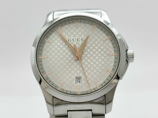 GUCCI 126.4 17088426 Quartz Silver Dial Men's Watch