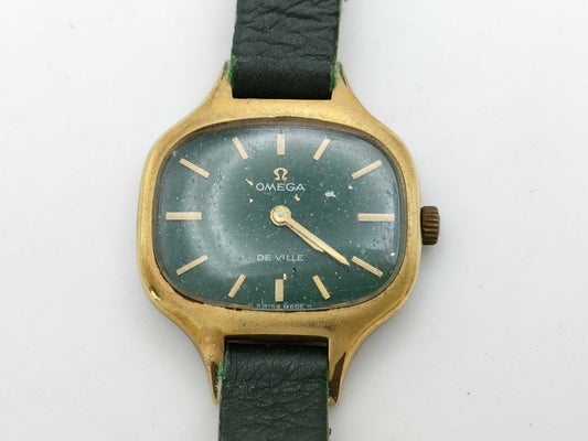 OMEGA Hand-Wound Green Dial Immovable Current Women's Watch