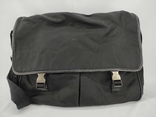PRADA Nylon Prada Tesuto Shoulder Bag Black Shoulder Bag