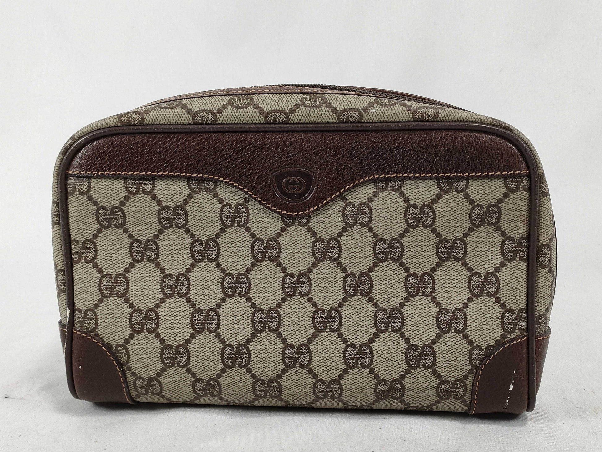 GUCCI GG PVC Second Bag Brown Second Bag