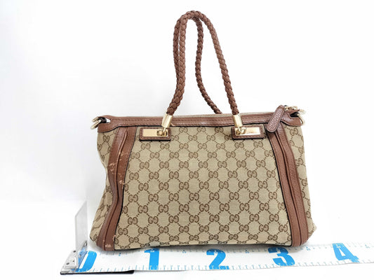 GUCCI GG Canvas Gucci GG Canvas Tote Bag Brown Tote Bag