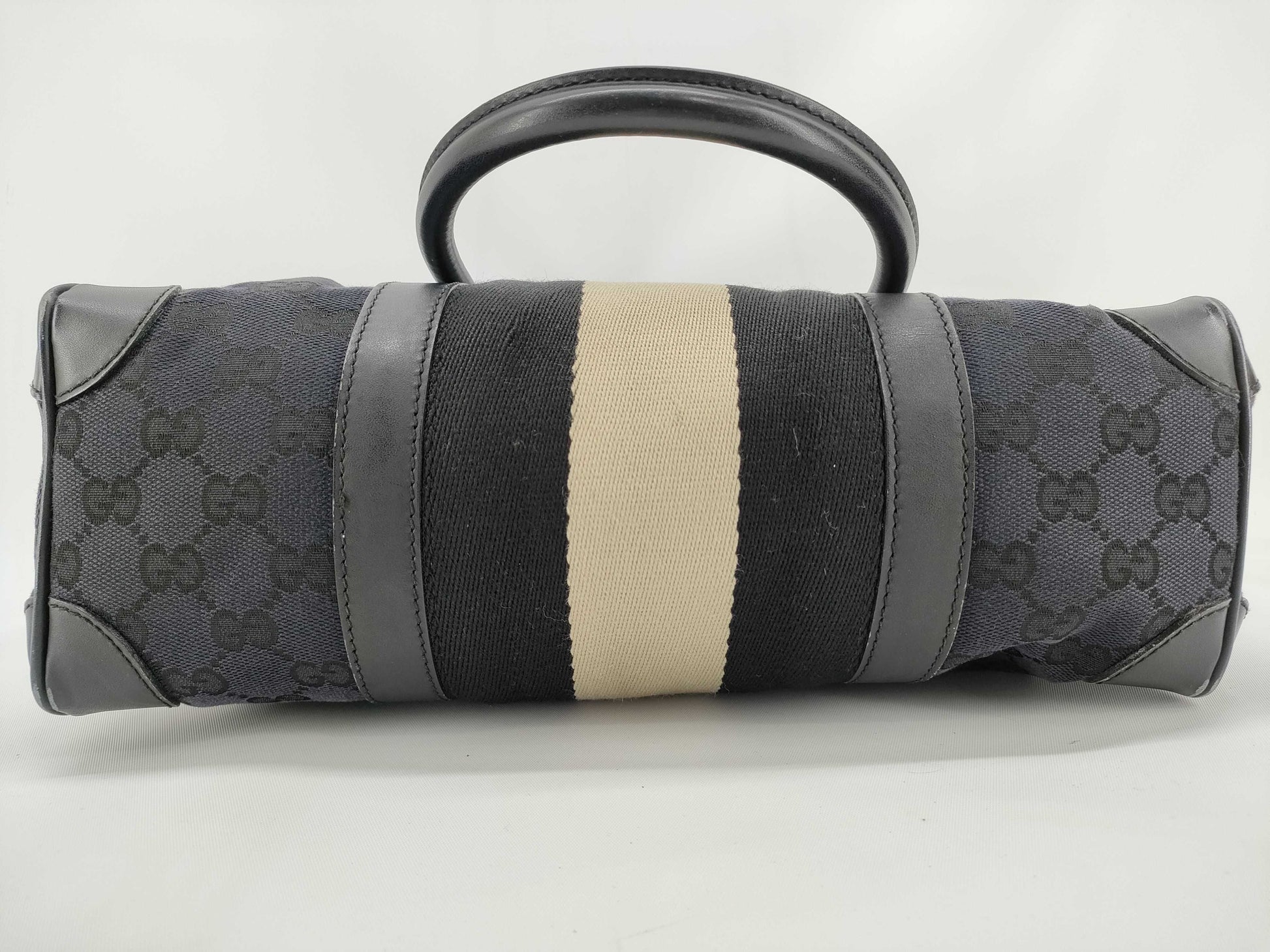 GUCCI GG Canvas Gucci Canvas 2way Handbag Black Handbag