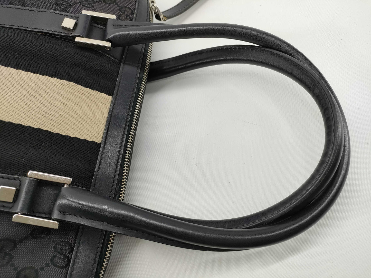 GUCCI GG Canvas Gucci Canvas 2way Handbag Black Handbag