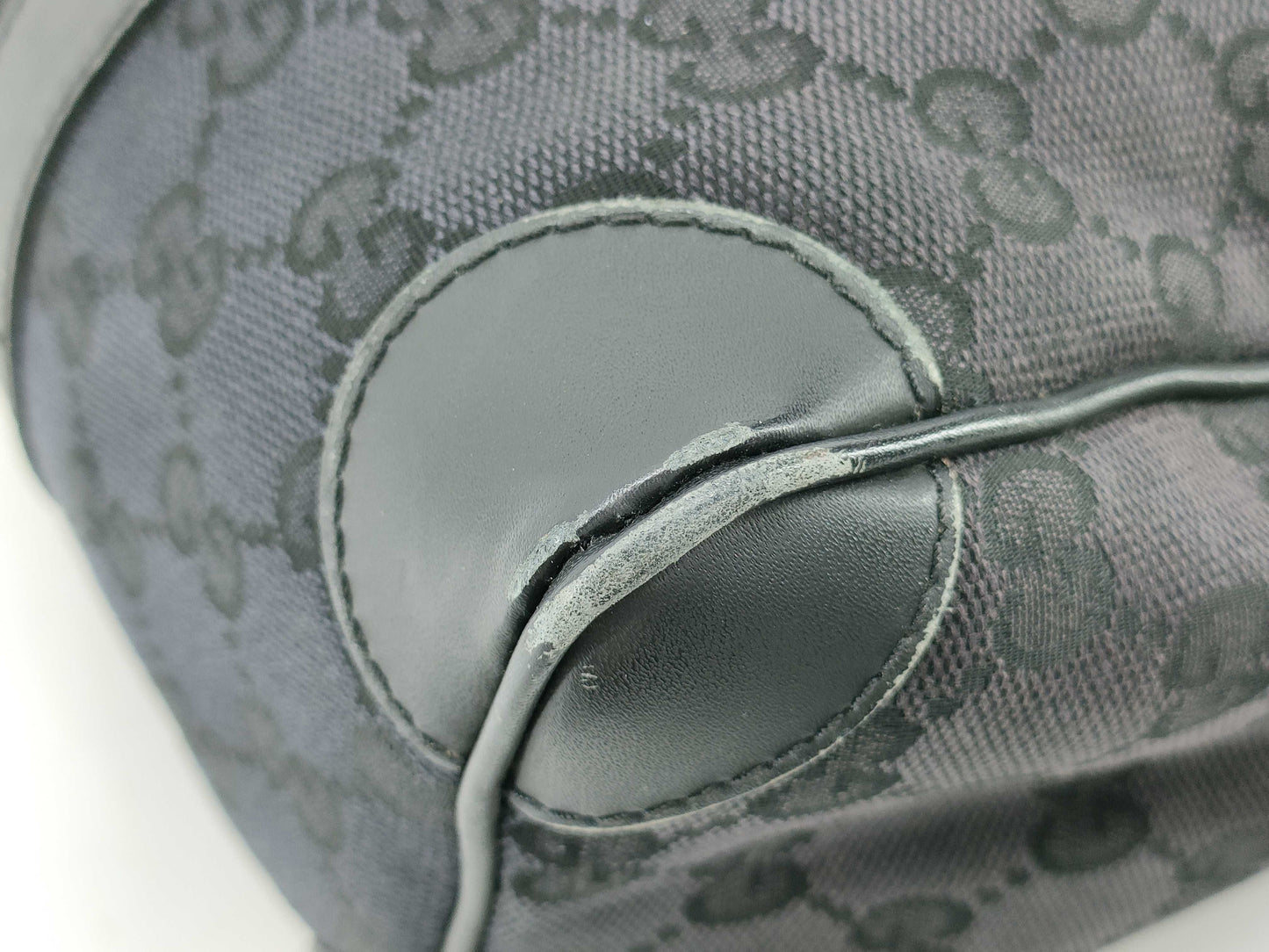 GUCCI GG Canvas Gucci Canvas 2way Handbag Black Handbag