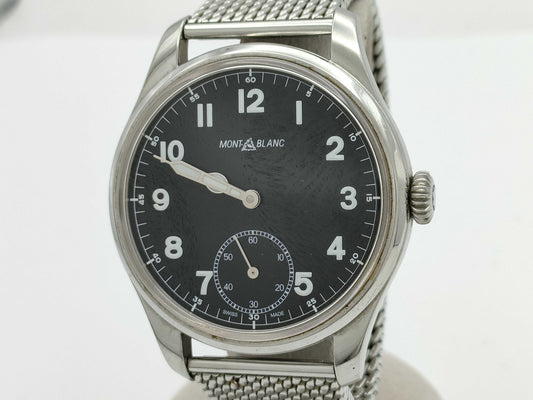 MONTBLANC 1858 Small Seconds 113702 Hand-Wound Black Dial Men's Watch