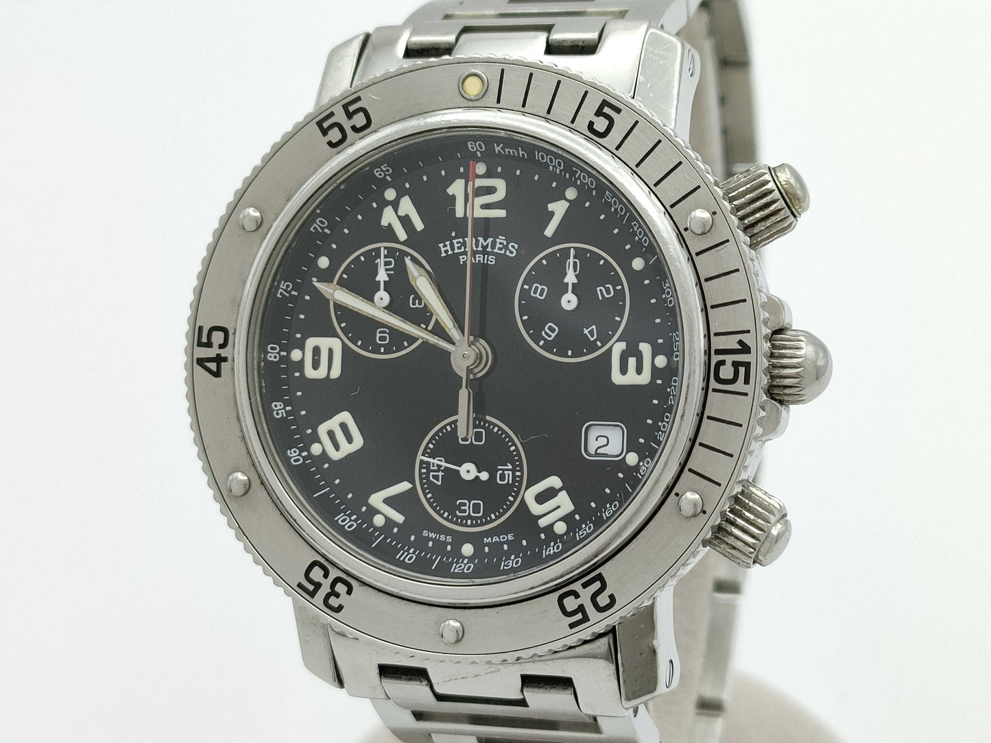 HERMES Clipper Diver CL2.910 1397938 Quartz Boys Watch