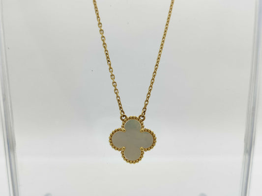 Van Cleef&Arpels Vintage Alhambra Mother-of-Pearl YG Au750 5.2g Necklace