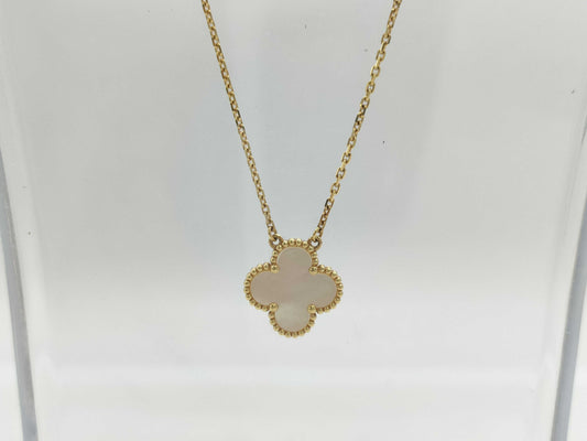 Van Cleef&Arpels Vintage Alhambra Mother-of-Pearl YG Au750 5.2g Necklace