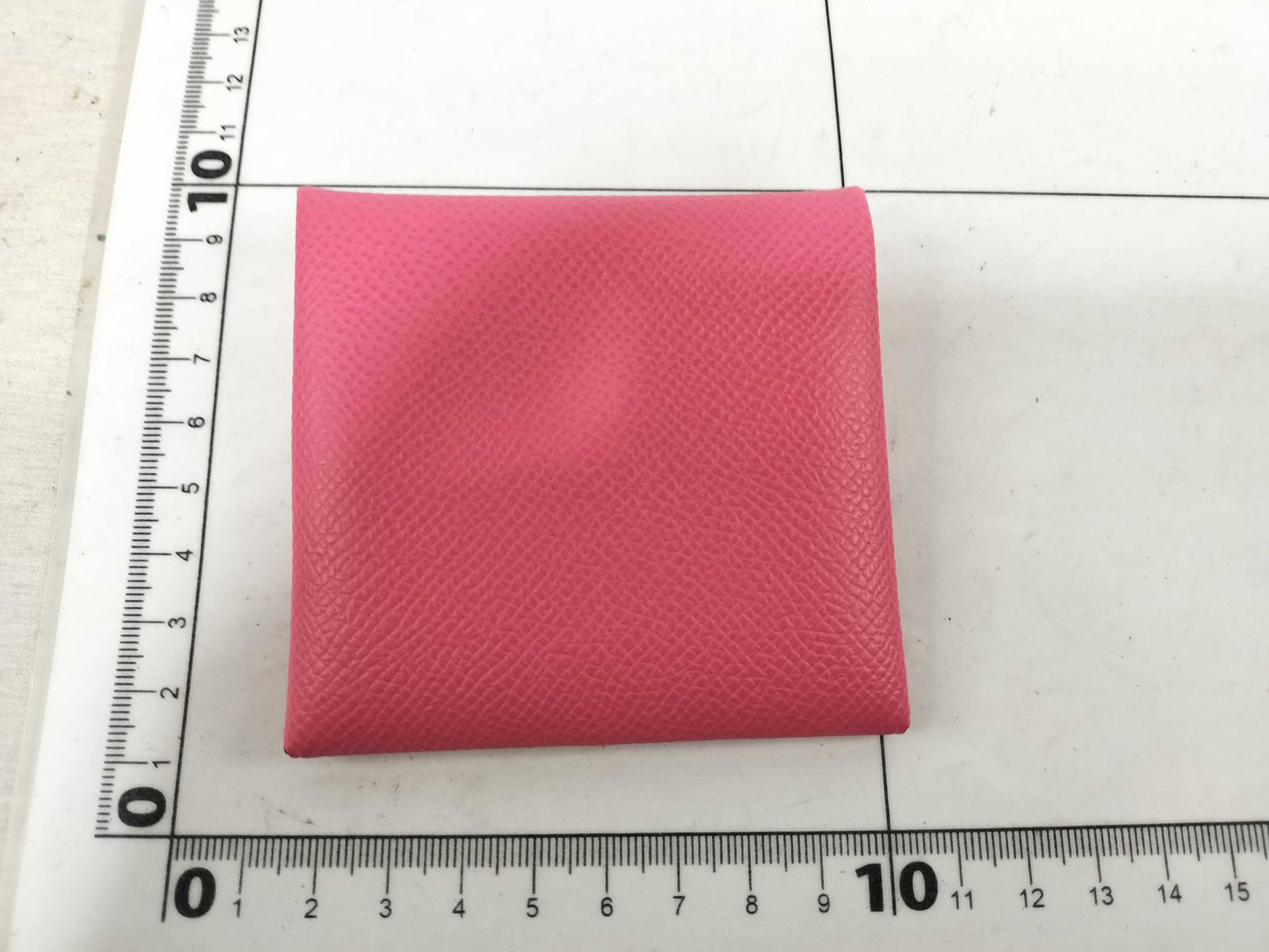 HERMES Bastia Rose Lipstick Card Case, Pass Case, Business Card Holder
