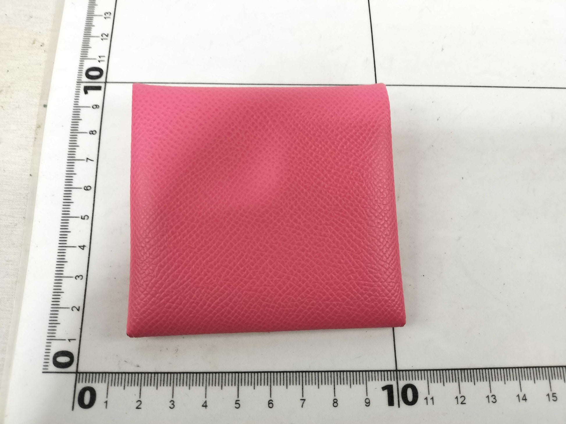 HERMES Bastia Rose Lipstick Card Case, Pass Case, Business Card Holder