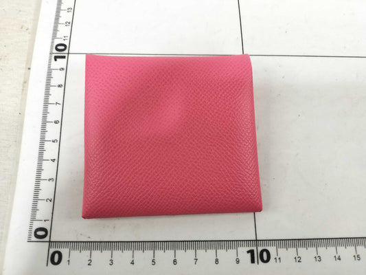 HERMES Bastia Rose Lipstick Card Case, Pass Case, Business Card Case