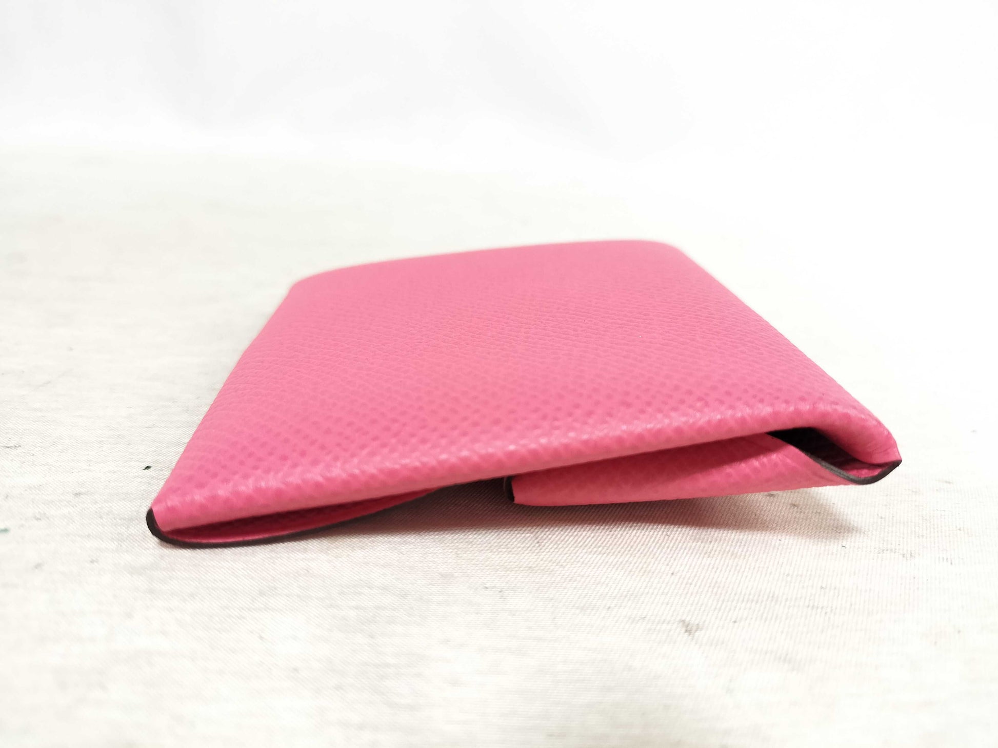 HERMES Bastia Rose Lipstick Card Case, Pass Case, Business Card Holder