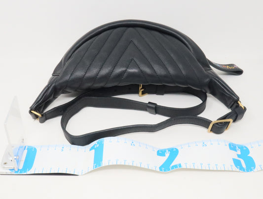 LOUIS VUITTON Vuitton New Wave Bum Bag M53750 MI0199 Black RFID Responsive Waist Bag