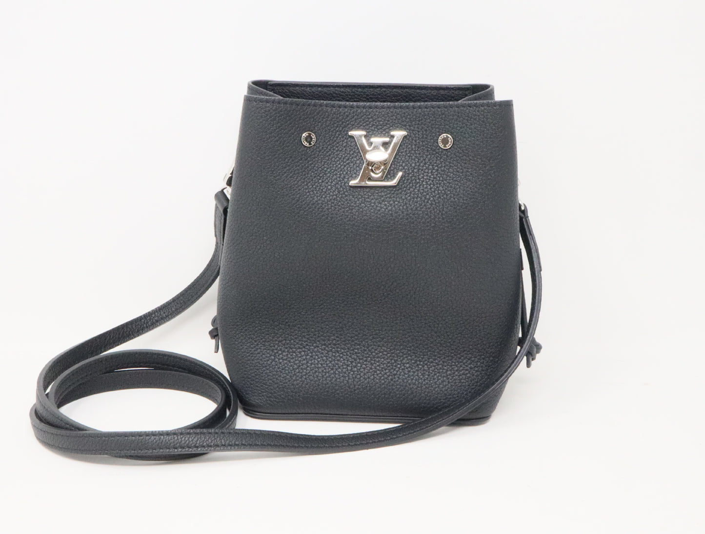 LOUIS VUITTON LV Logo Nano Lockme Bucket M68709 RFID Shoulder Bag