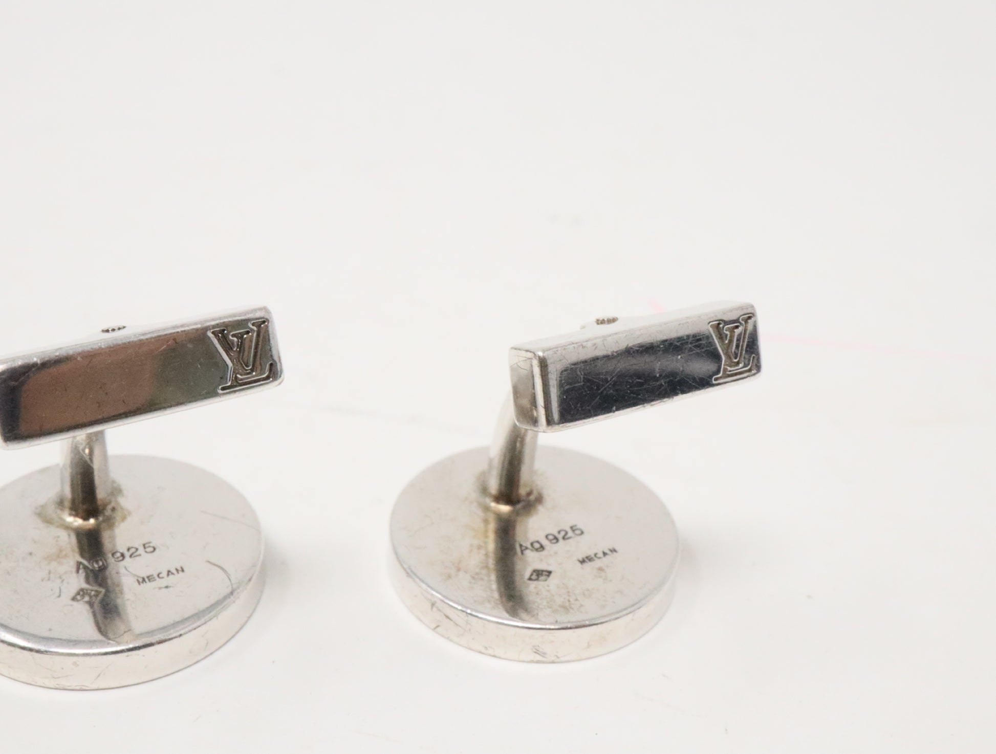 LOUIS VUITTON M64581 Bouton de Manchette Fleur Cufflinks, 925, 15.1g, Tie Clip/Cufflinks