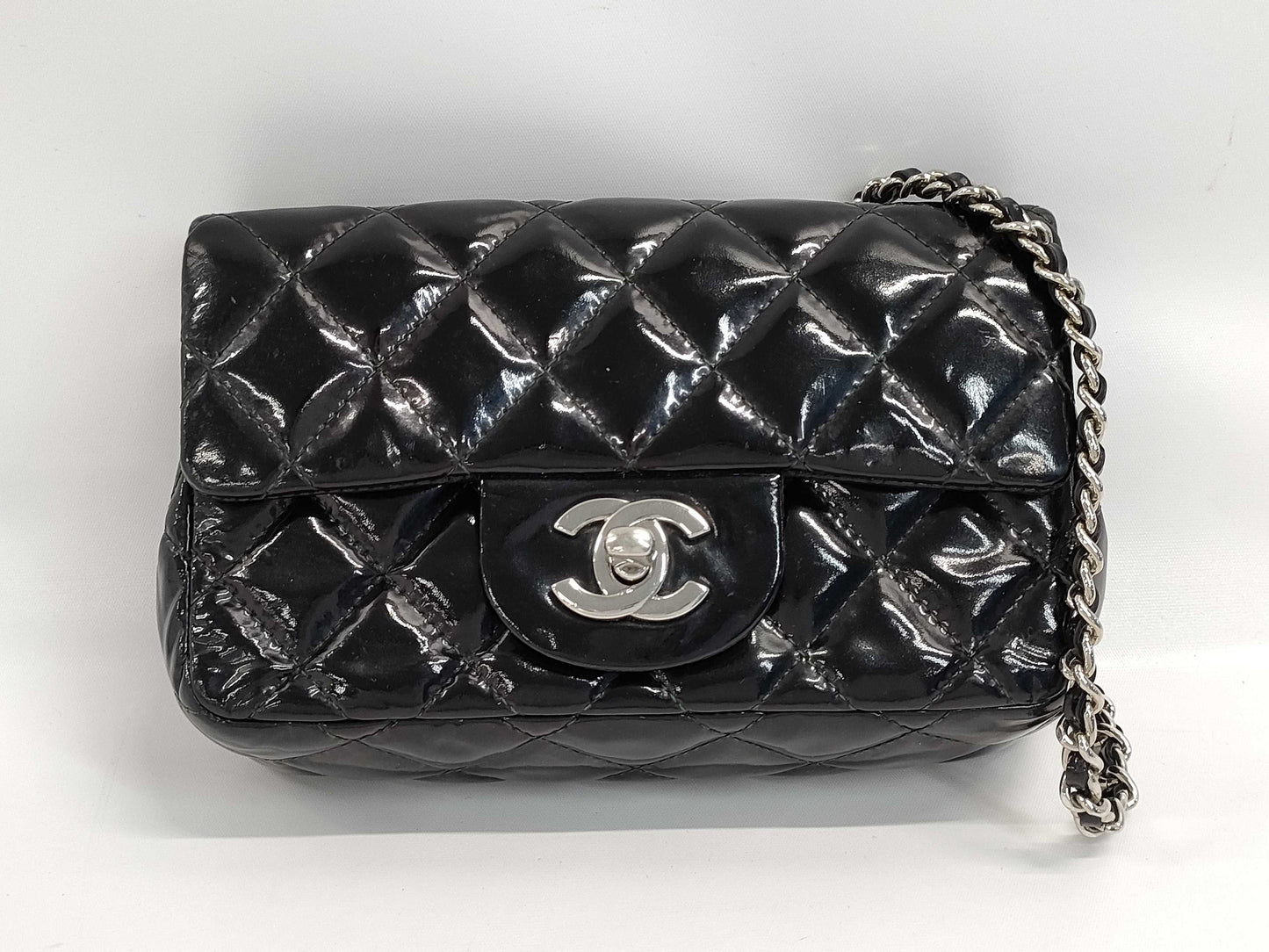 CHANEL Patent Shoulder Bag