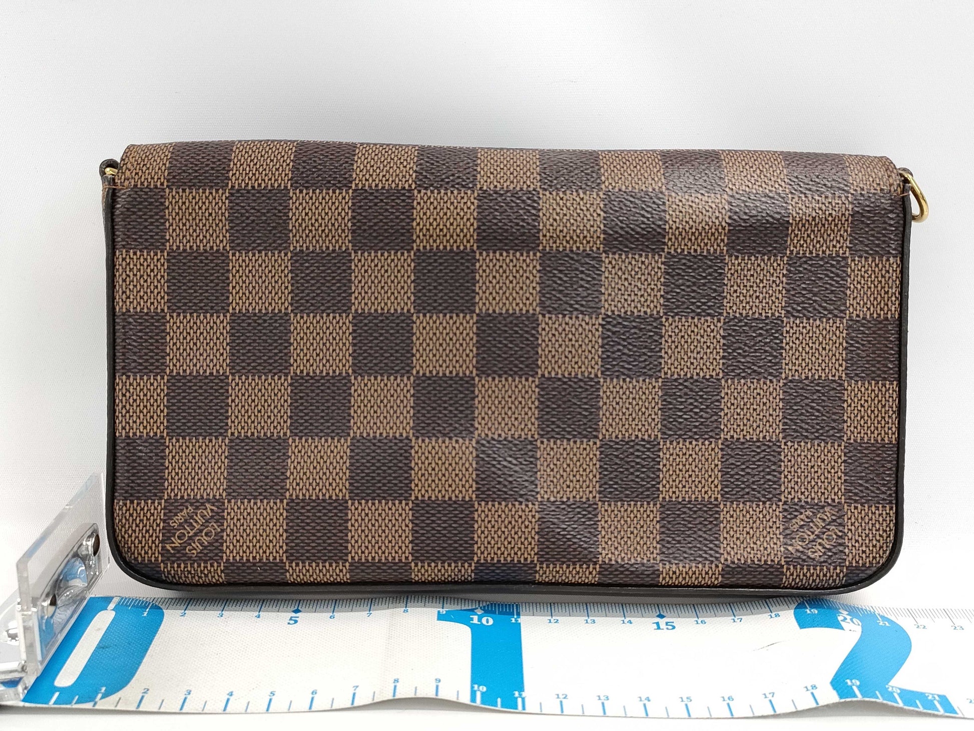 LOUIS VUITTON Damier Felicie Pochette Chain Shoulder Bag