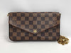 LOUIS VUITTON Damier Felicie Pochette Chain Shoulder Bag