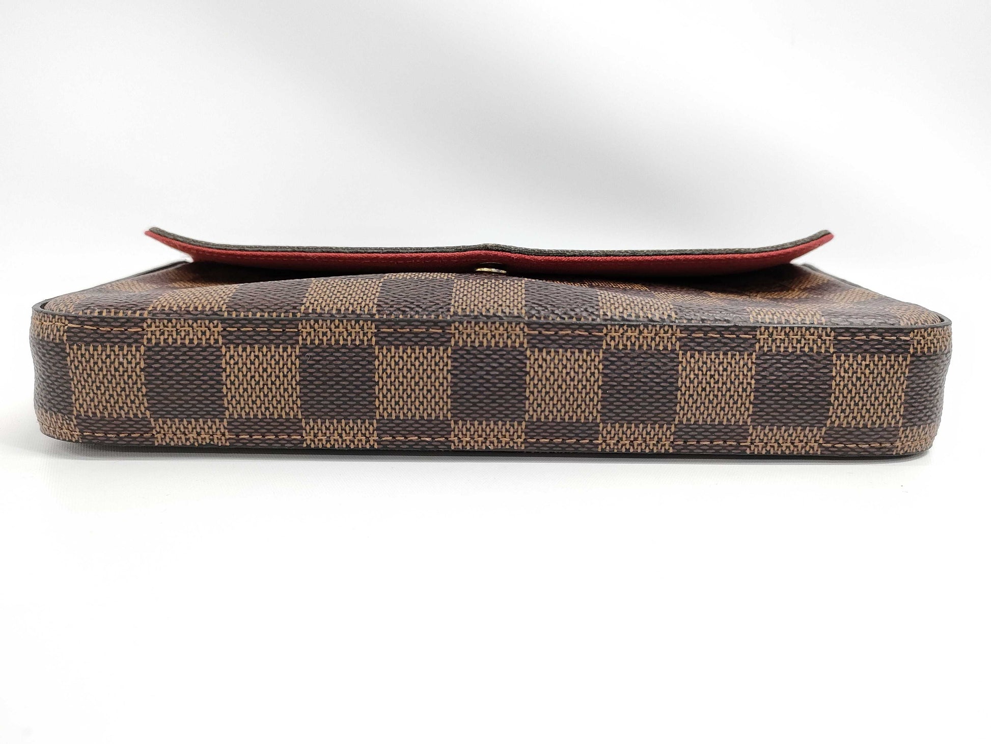 LOUIS VUITTON Damier Felicie Pochette Chain Shoulder Bag